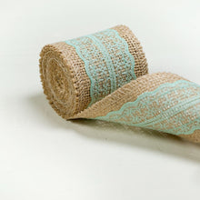 Load image into Gallery viewer, Burlap Ribbon Roll With Lace (4 Colors)