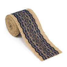 Load image into Gallery viewer, Burlap Ribbon Roll With Lace (4 Colors)