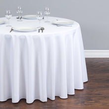 Load image into Gallery viewer, 108 in. Round Polyester Tablecloth (20 Colors)