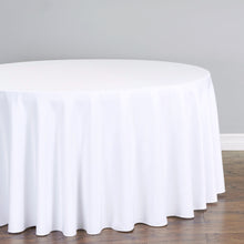 Load image into Gallery viewer, Bargain 108 In. Round Polyester Tablecloth White