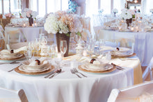 Load image into Gallery viewer, Bargain 108 In. Round Polyester Tablecloth White