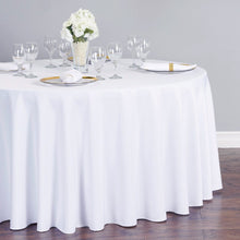 Load image into Gallery viewer, 108 in. Round Polyester Tablecloth White
