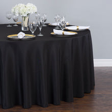 Load image into Gallery viewer, 132 in. Round Polyester Tablecloth Black