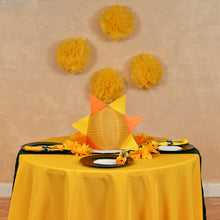 Load image into Gallery viewer, Bargain 120 In. Round Polyester Tablecloth Gold