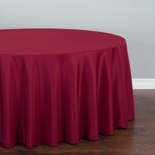 Load image into Gallery viewer, Bargain 108 In. Round Polyester Tablecloth Burgundy