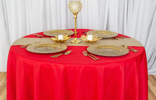 Load image into Gallery viewer, Bargain 108 in. Round Polyester Tablecloth Red