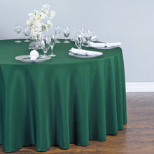 Load image into Gallery viewer, 132 in. Round Polyester Tablecloth Hunter Green
