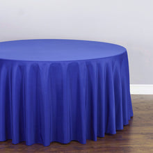 Load image into Gallery viewer, Bargain 108 In. Round Polyester Tablecloth Royal Blue