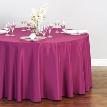 Load image into Gallery viewer, 132 in. Round Polyester Tablecloth Purple Wine