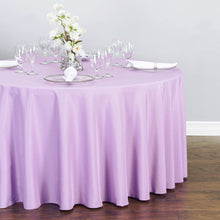 Load image into Gallery viewer, 132 in. Round Polyester Tablecloth Lavender