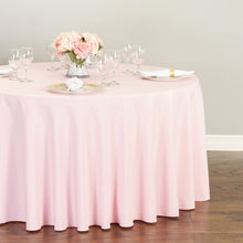 Load image into Gallery viewer, 108 in. Round Polyester Tablecloth Pink