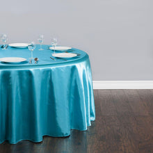 Load image into Gallery viewer, 108 in. Round Satin Tablecloth (14 Colors)