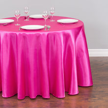 Load image into Gallery viewer, 108 in. Round Satin Tablecloth (14 Colors)