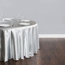 Load image into Gallery viewer, 108 in. Round Satin Tablecloth (14 Colors)