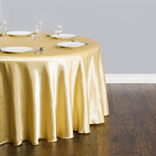 Load image into Gallery viewer, 108 in. Round Satin Tablecloth (14 Colors)