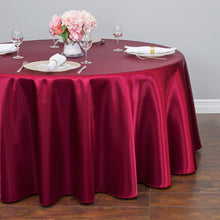 Load image into Gallery viewer, 120 in. Round Satin Tablecloth (14 Colors)