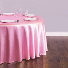Load image into Gallery viewer, 108 in. Round Satin Tablecloth (14 Colors)