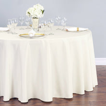 Load image into Gallery viewer, 132 in. Round Polyester Tablecloth Ivory