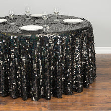 Load image into Gallery viewer, 120 in. Round Payette Sequin Tablecloth (7 Colors)