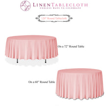 Load image into Gallery viewer, 120 In. Round Polyester Tablecloth (20 Colors)