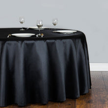 Load image into Gallery viewer, 132 in. Round Shantung Silk Tablecloth (7 Colors)