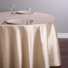 Load image into Gallery viewer, 132 in. Round Shantung Silk Tablecloth (7 Colors)