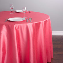 Load image into Gallery viewer, 132 in. Round Shantung Silk Tablecloth (7 Colors)