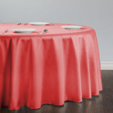 Load image into Gallery viewer, 132 in. Round Shantung Silk Tablecloth (7 Colors)