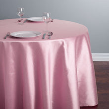 Load image into Gallery viewer, 132 in. Round Shantung Silk Tablecloth (7 Colors)
