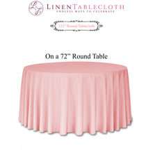 Load image into Gallery viewer, 132 in. Round Polyester Tablecloth (20 Colors)