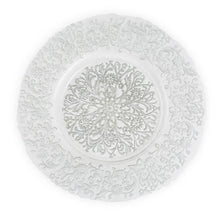 Load image into Gallery viewer, Silver Baroque Glass Charger Plate 4/Pack