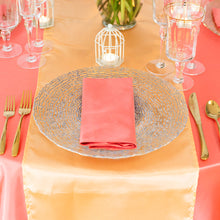 Load image into Gallery viewer, 13 in. Beaded Web Glass Charger Plate Silver 4/Pack (2 Colors)