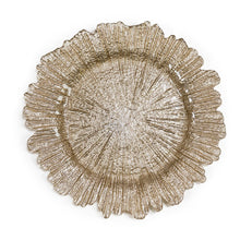 Load image into Gallery viewer, Champagne Coral Glass Charger Plate 4/Pack