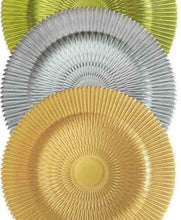 Load image into Gallery viewer, Sunburst Glass Charger Plate 4/Pack, (4 colors)