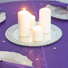 Load image into Gallery viewer, Glass Beaded Mirror Charger Plate 4/Pack