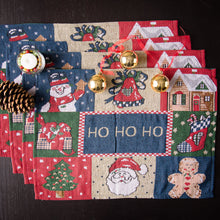 Load image into Gallery viewer, 13 X 19 in. Christmas Holiday Cotton Placemats 4/pack (7 Patterns)