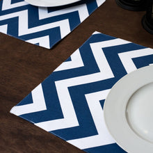 Load image into Gallery viewer, 13 X 19 in. Chevron Cotton Placemats 4/Pack (13 Colors)