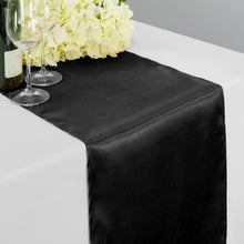 Load image into Gallery viewer, 14 x 108 in. Satin Table Runner Black