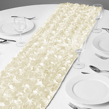 Load image into Gallery viewer, 14 X 108 in. Rosette Satin Table Runner (4 Colors)