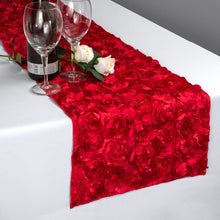 Load image into Gallery viewer, 14 X 108 in. Rosette Satin Table Runner (4 Colors)