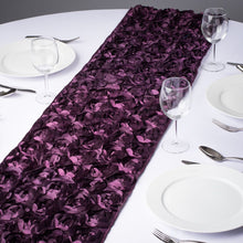 Load image into Gallery viewer, 14 X 108 in. Rosette Satin Table Runner (4 Colors)