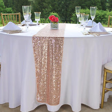 Load image into Gallery viewer, 14 X 108 in. Sequin Table Runner Blush Pink