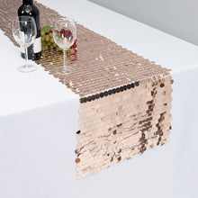 Load image into Gallery viewer, Bargain 14 X 108 in. Payette Sequin Table Runner Blush Pink