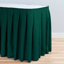 Load image into Gallery viewer, 21 ft. Accordion Pleat Polyester Table Skirt Hunter Green