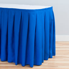 Load image into Gallery viewer, 14 ft. Accordion Pleat Polyester Table Skirt Royal Blue
