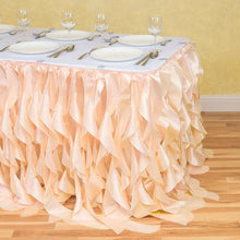 Load image into Gallery viewer, 14 ft. Curly Willow Table Skirt Peach