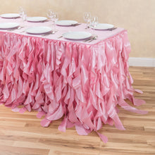 Load image into Gallery viewer, 14 ft. Curly Willow Table Skirt Pink