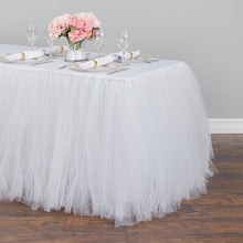 Load image into Gallery viewer, 14 ft. Tulle Tutu Table Skirt White