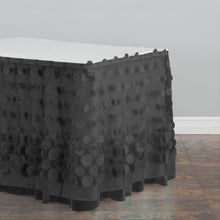 Load image into Gallery viewer, 14 ft. Cascading Ripples Table Skirt Black