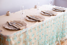 Load image into Gallery viewer, 17 ft. Cascading Ripples Table Skirt (6 Colors)